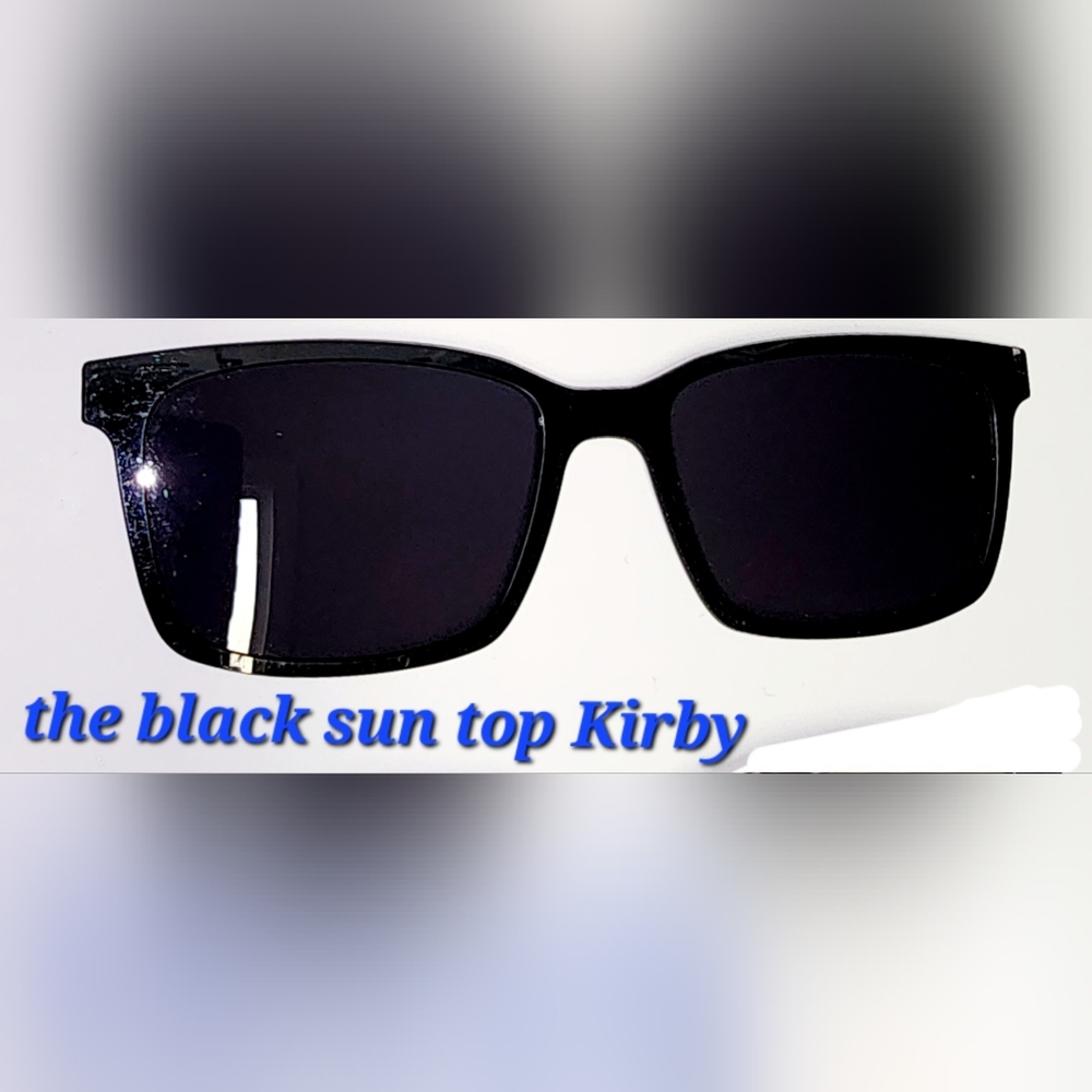 Pair Eyewear magnetic eyeglass topper for the Kirby, The Black Sun Top